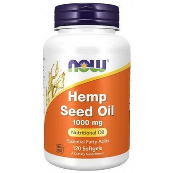 Now Foods Hemp Seed Oil Конопляное масло 1000 мг 120 гелевых капсул 926237 фото