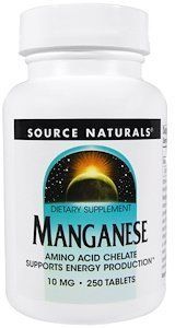 Source Naturals Manganese, 10 mg, 250 Tab 417614 фото