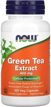 Now Foods Green Tea Extract 400 mg 100 Vegcaps 416263 фото
