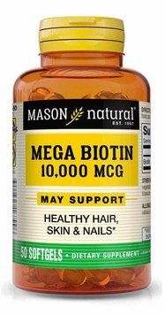 Mason Natural Mega Biotin 10000 mcg Биотин 50 капсул 936584 фото