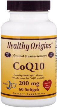 Healthy Origins, CoQ10, Kaneka Q10, 200 mg, 60 Softgels (Discontinued Item) (HO35048) 625664 фото