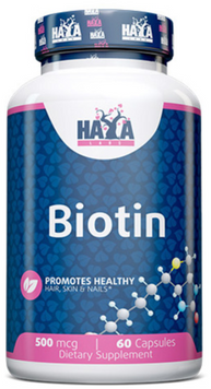Haya Labs Biotin 500 mcg Биотин 60 капсул 1033245 фото
