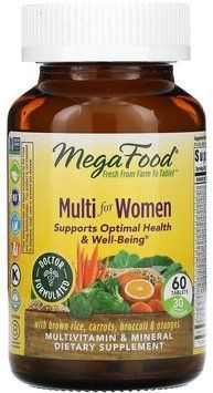 MegaFood Multi for women Мультивитамины для женщин 60 таблеток 897028 фото