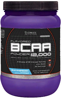 Амінокислота для спорту Ultimate Nutrition Flavored BCAA 12,000 Powder 228 g /30 servings/ Blue Raspberry 391020 фото
