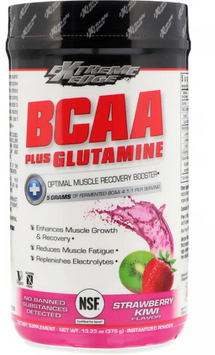 Амінокислота для спорту Bluebonnet Nutrition Extreme Edge BCAA + Glutamine Powder 375 g / 30 servings / Strawberry Kiwi 1053206 фото