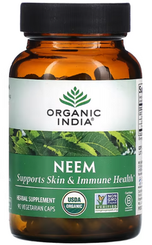 Organic India Neem Органический продукт 90 вегетарианских капсул 1186002 фото
