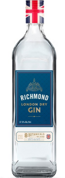 Джин Richmond London Dry Gin 37.5 % 1 л (WHS5010296004144) 1213916 фото