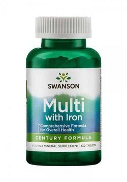 Swanson Multi with Iron Мультівітаміни з залізом 130 таблеток 776279 фото