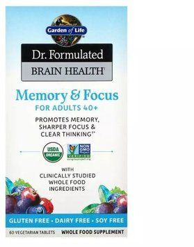 Garden of Life Dr. Formulated Brain Health Комплекс Для Взрослых 40+ 60 таблеток 1117848 фото