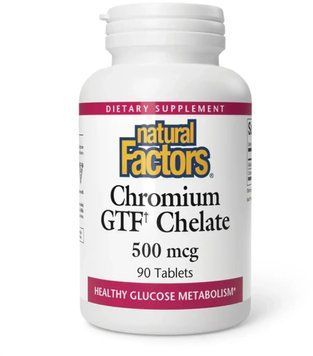 Natural Factors Chromium GTF Chelate 500mcg - 90 Tablets 1455960 фото