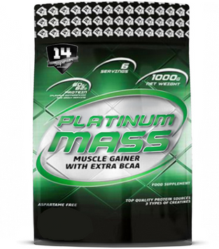 Гейнер Superior Platinum Mass 1000g / 6 servings / Strawberry 1038299 фото
