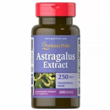 Puritan's Pride Astragalus Extract 250 mg Екстракт Астрагала 100 гелевих капсул 774249 фото