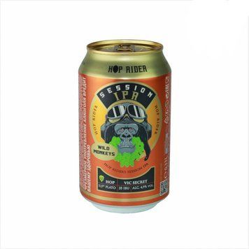 Пиво светлое Wild Monkeys Session IPA ж/б 4.9% 0.33л (PLK4054500141318) 986869 фото