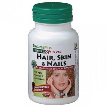 Natures Plus Herbal Actives Hair, Skin & Nails 60 tabs Растительный комплекс для волос, кожи и ногтей 492043 фото