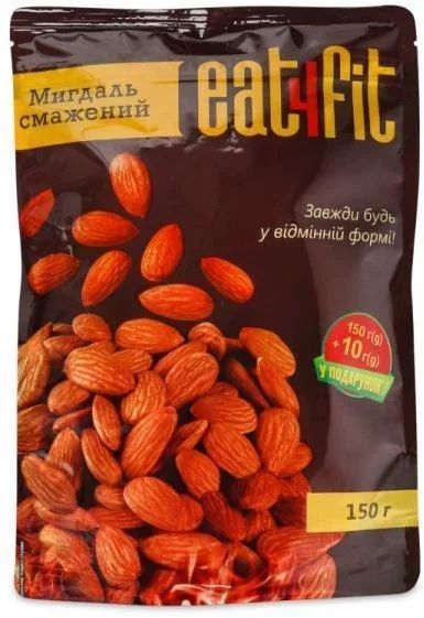 Упаковка Миндаль Eat4Fit жареный 2х150 г (4820268890078) 1219560 фото