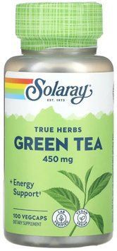 Solaray Green Tea Leaf 450mg - 100 Veg Capsules 1452829 фото