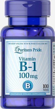 Puritan's Pride Vitamin B-1 100 mg 100 Tablets 447267 фото