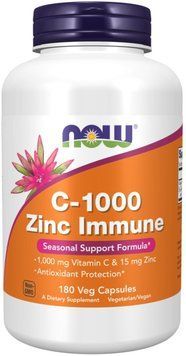 Now Foods C-1000 Zinc Immune - 180 Veg Capsules 1450198 фото