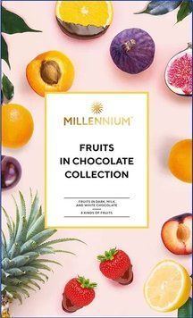 Цукерки Millennium Фрукти в шоколаді Асорті 150 г (4820075501952) 1170873 фото