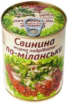 Консервы L'appetit Свинина жирная измельченная по-милански 340 г (4820177070127) 1045231 фото