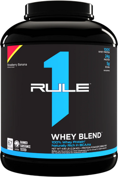 Протеин Rule 1 Whey Blend 2240 g R1 Protein / 67 servings / Strawberry-banana 1155938 фото