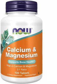 Now Foods Calcium and Magnesium 500/250mg - 100 Tablets 1454322 фото