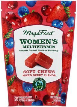 MegaFood Women's multivitamin Мультивитамины для женщин со вкусом ягод 30 жевательных конфет 897029 фото