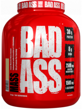 Гейнер Fitness authority BAD ASS Mass 3000 g / 30 servings / strawberry-banana 1080507 фото
