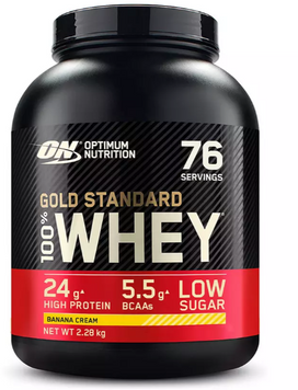 Протеин Optimum Nutrition Gold Standard 100% Whey 2280 g / 73 servings / Banana Cream 1323564 фото