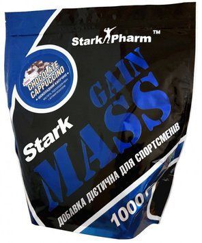 Гейнер Stark Pharm Stark Gain Mass Ostrowia Whey 1000 g / 10 servings / Chocolate Cappuccino 825940 фото
