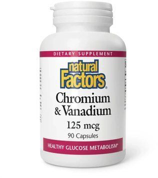 Natural Factors Chromium & Vanadium 125mcg - 90 Capsules 1455961 фото