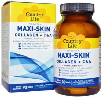 Country Life Maxi-Skin 90 tabs Колаген + вітаміни С & А 488791 фото
