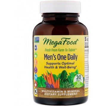 MegaFood Men&rsquo;s One Daily Iron Free 30 Tabs Мультивитамины для мужчин 552275 фото