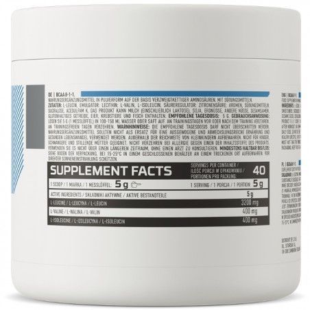 Амінокислота для спорту OstroVit BCAA 8-1-1 200 г / 40 servings / Lemon 390677 фото