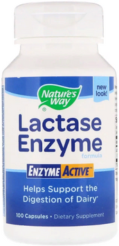 Nature's Way, Lactase Formula EnzymeActive, 100 Capsules (NWY-47110) 606551 фото