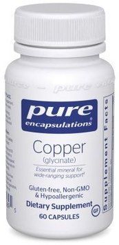 Pure Encapsulations Copper (glycinate) 2 mg 60 caps Медь глицинат 554052 фото