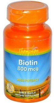 Thompson Biotin 800 mcg 90 Tabs Біотин 551525 фото
