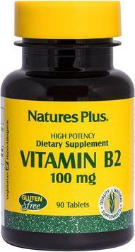 Nature's Plus Vitamin B-2, 100 mg, 90 Tablets (NTP1630) 687755 фото