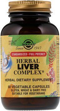 Solgar Herbal Liver Complex, 50 Veg Caps Трав'яний комплекс для здоров'я печінки 463595 фото