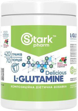 Амінокислота для спорту Stark Pharm L-Glutamine Delicious - 420g Berry Punch 1457990 фото