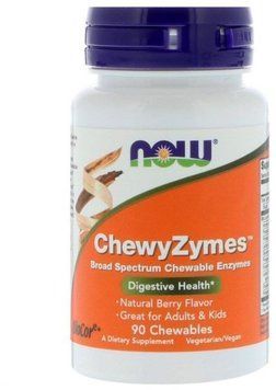 NOW Foods ChewyZymes Травні ферменти 90 жувальних таблеток 1033250 фото