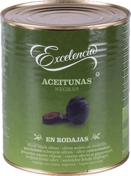 Маслины Exelencia черные резаные 3100 мл (8410971031057) 1336469 фото