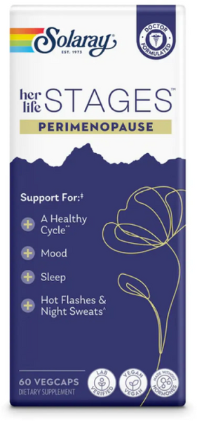 Solaray Womens Health Perimenopause Поддержка здорового цикла 60 капсул 1301104 фото