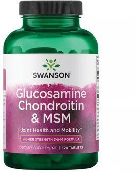 Swanson Glucosamine Chondroitin & Msm - Higher Strength - 120 Tablets 1456798 фото