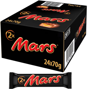 Упаковка батончиків Marsх2 з нугою та карамеллю 24х70 г (УП5900951271045) 1253331 фото