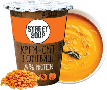 Крем-суп чечевичный Street Soup 50 г стакан (4820201770078) 1016383 фото