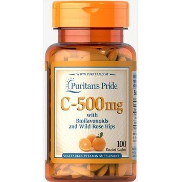 Puritan's Pride Vitamin C-500 mg with Bioflavonoids & Rose Hips 100 caplets Вітамін C з биофлавоноидами 519270 фото