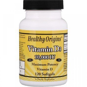 Healthy Origins Vitamin D3 Gels 10,000 IU (Lanolin) 120 caps Вітамін D3 534481 фото