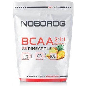 Амінокислота для спорту Nosorog Nutrition BCAA 2:1:1 200 g / 36 servings / Pineapple 912080 фото