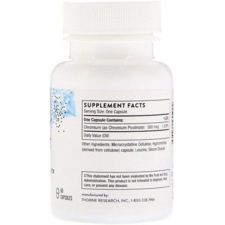 Thorne Research Chromium Picolinate 60 Caps Хром пиколинат 531419 фото